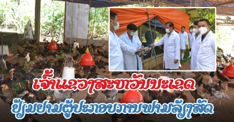 ເຈົ້າແຂວງສະຫວັນນະເຂດ ລົງຢ້ຽມຢາມຜູ້ປະກອບການຟາມລ້ຽງສັດ ແລະເບິ່ງການກໍ່ສ້າງລະບົບຊົນລະປະທານ