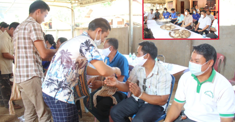 ຈັດພິທີບາສີສູ່ຂວັນ ໃຫ້ແກ່ການນໍາຂອງເມືອງ ເນື່ອງໃນໂອກາດບຸນປີໃໝ່ຂອງເຜົ່າລາຫູຟຸ