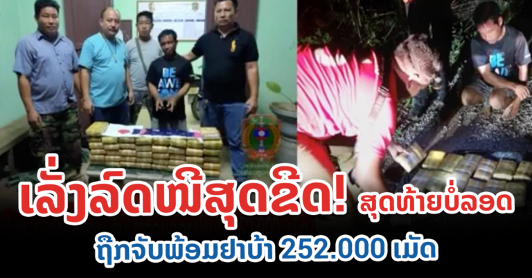 ປກສ ເມືອງສັງທອງ ຈັບຜູ້ຄອບຄອງຢາບ້າ 252.000 ເມັດ