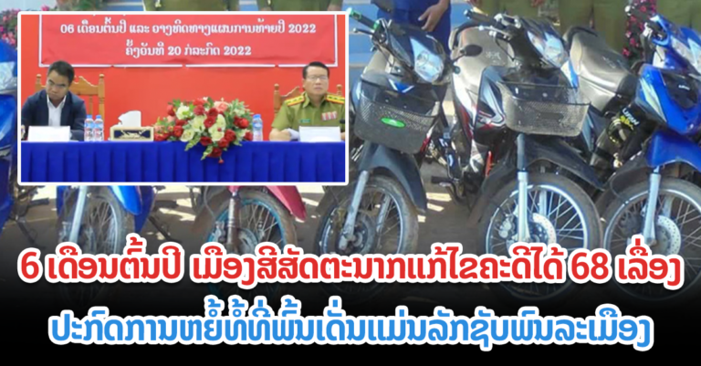 ການລັກຊັບພົນລະເມືອງ ຍັງເປັນປະກົດການຫຍໍ້ທໍ້ທີ່ພົ້ນເດັ່ນໃນສັງຄົມ!