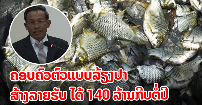 ລ້ຽງປາ ສ້າງລາຍຮັບ ໄດ້ 140 ລ້ານກີບຕໍ່ປີ